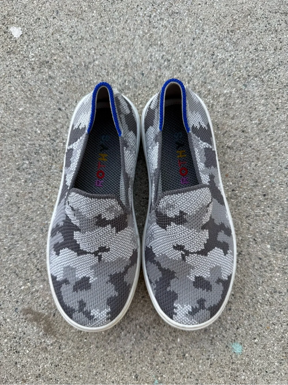 Rothy’s The Kids Sneaker in Grey Camo size 13 preloved
